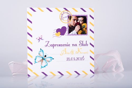 kartka pocztowa Zaproszenie ślubne