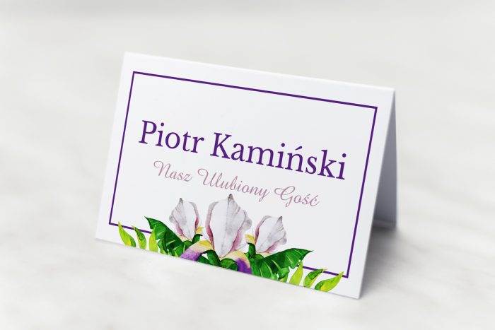winietka-slubna-do-zaproszenia-kwiaty-z-nawami-bialo-fioletowe-krokusy-papier-matowy
