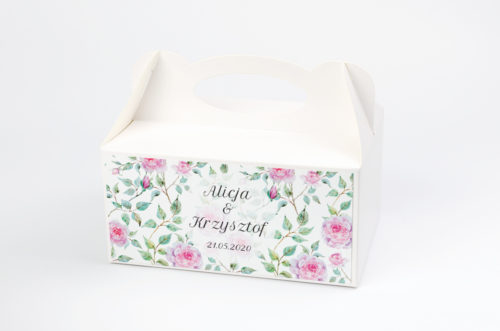 Ozdobne pudełko na ciasto - Kwiaty: Róże