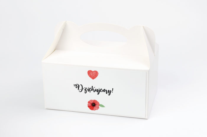 Ozdobne pudełko na ciasto - Kwiaty: Maki