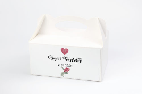 Ozdobne pudełko na ciasto - Kwiaty: Różyczki