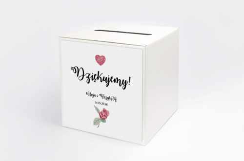 Personalizowane pudełko na koperty - Kwiaty: Różyczki