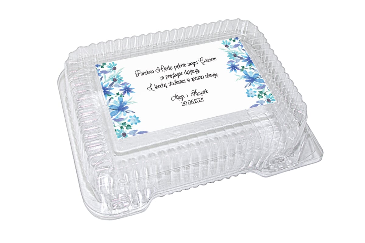 Naklejki na plastikowe pudełka na ciasto Naklejka na plastikowe pudełko na ciasto - wzór 22
