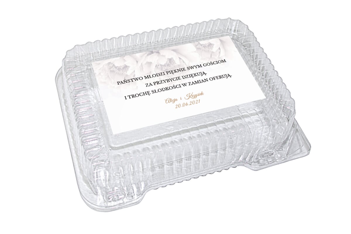 Naklejki na plastikowe pudełka na ciasto Naklejka na plastikowe pudełko na ciasto - wzór 8