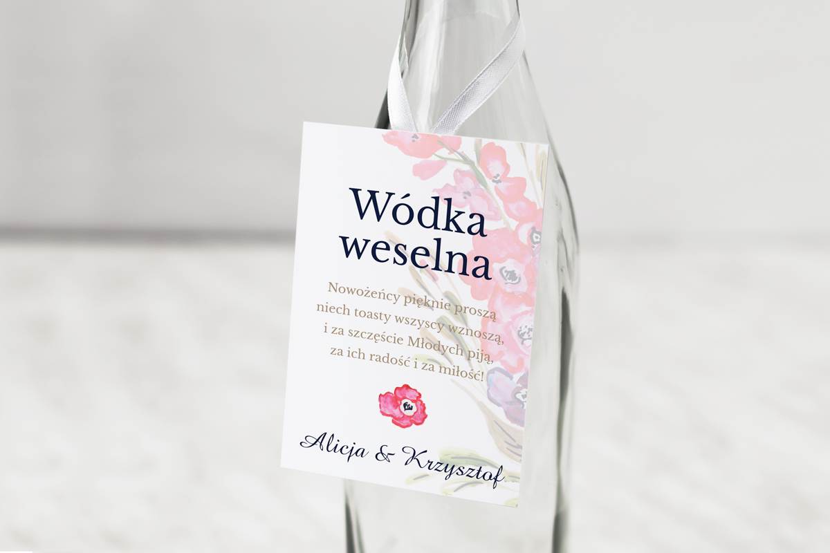 Dodatki ślubne Zawieszka na alkohol do zaproszeń Kwiaty z nawami - Bukiet jesieni