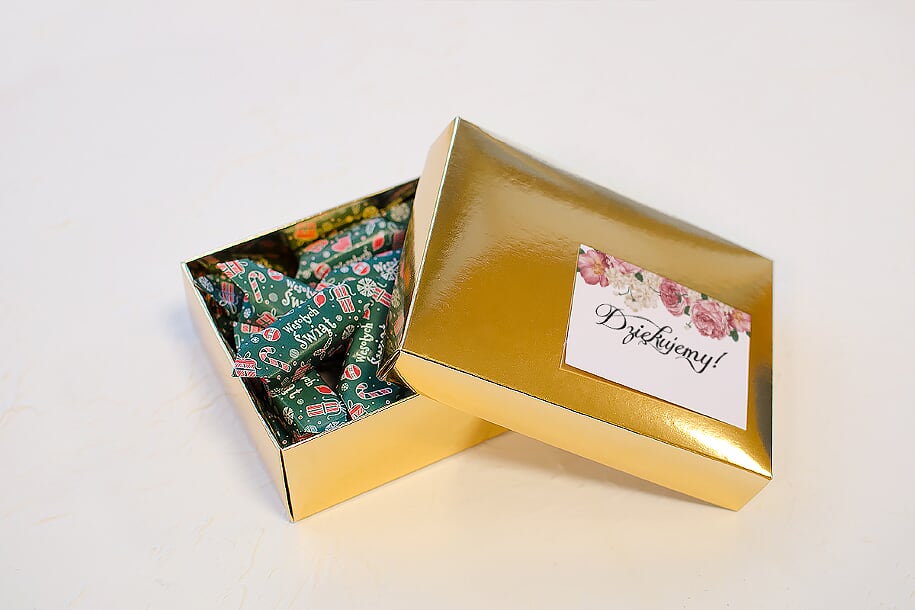 Krówki ślubne Krówki świąteczne w ozdobnym pudełeczku - Boho Eco Różane