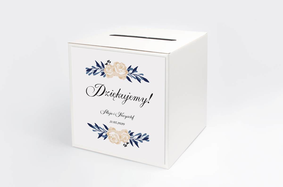 Dekoracje ślubne Personalizowane pudełko na koperty - Boho wzór 11