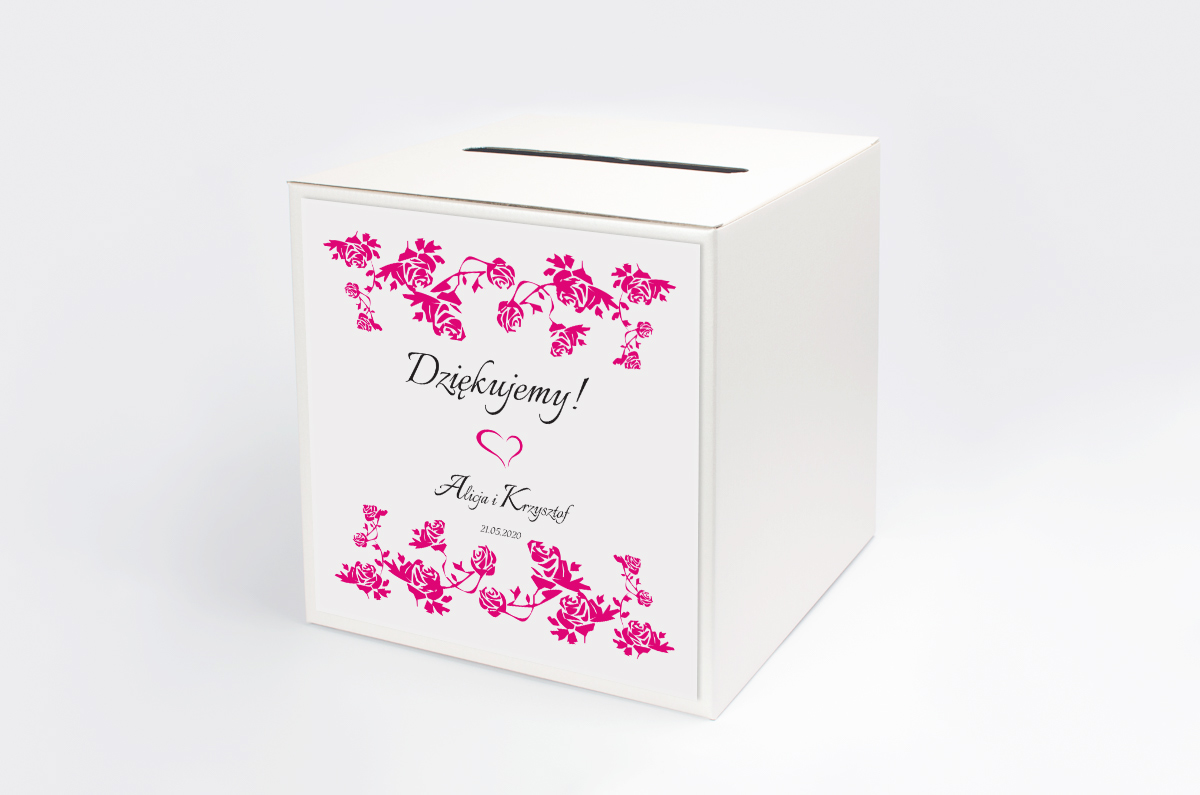 Dekoracje ślubne Personalizowane pudełko na koperty - Ornament wzór 1