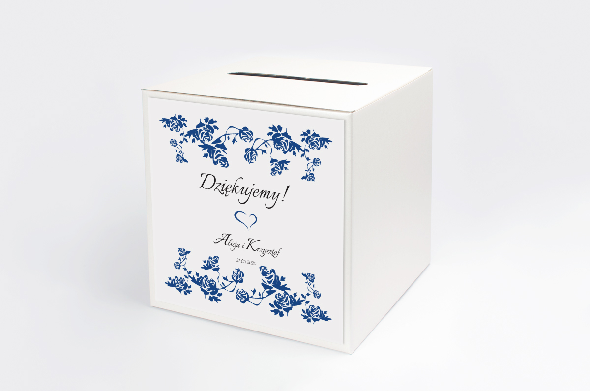 Dekoracje ślubne Personalizowane pudełko na koperty - Ornament wzór 3