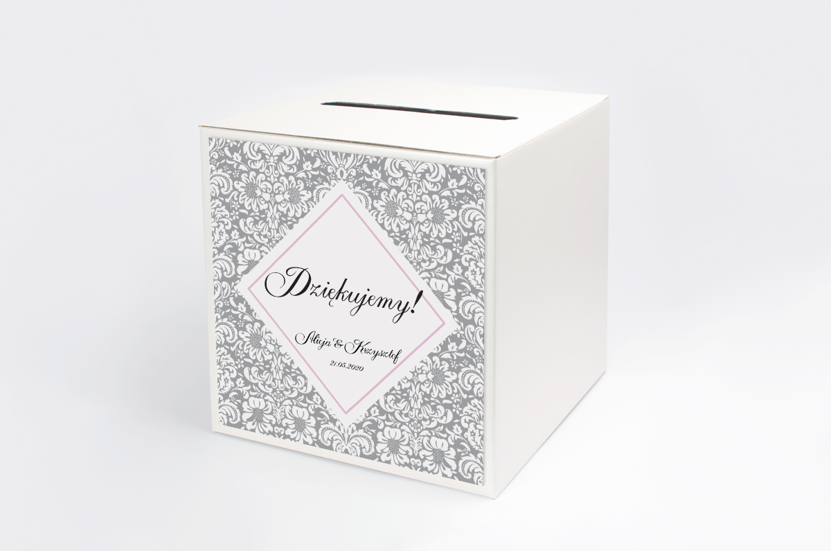 Dekoracje ślubne Personalizowane pudełko na koperty -  Do zaproszeń Rustykalnych z kokardą