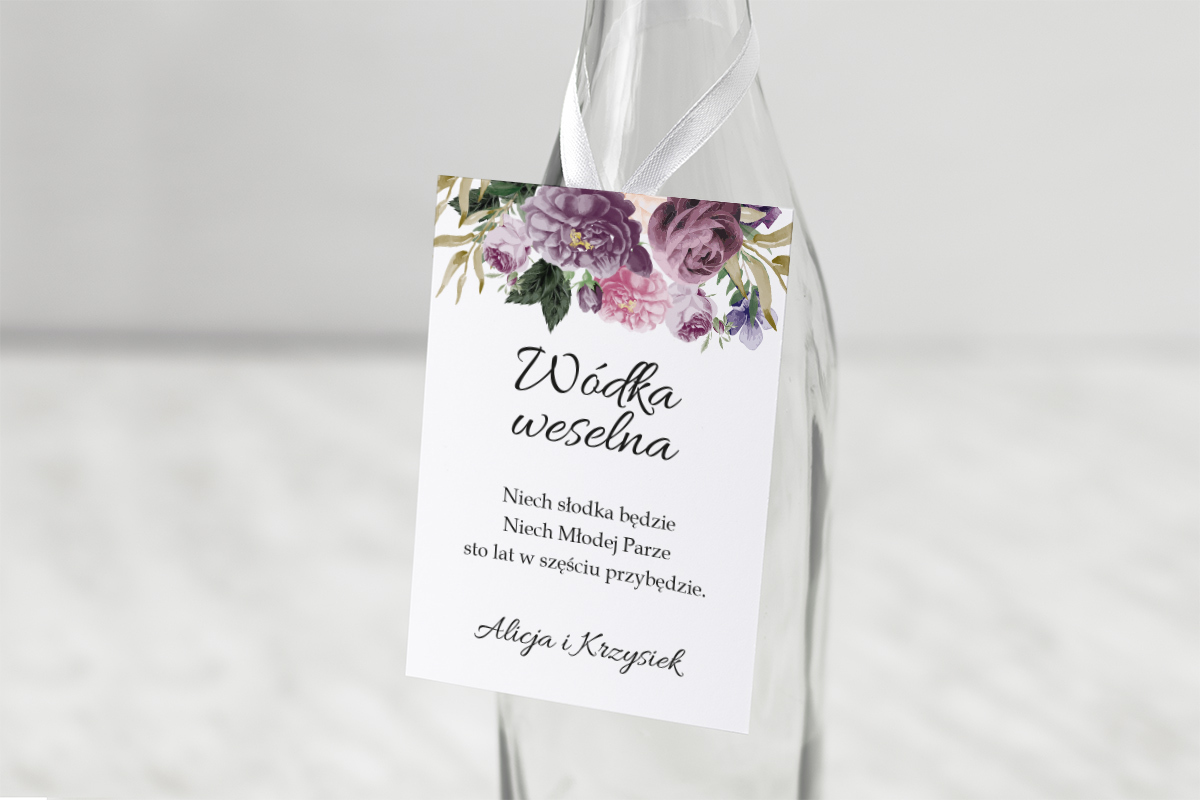Dodatki ślubne Zawieszka Botaniczne - Fioletowe kwiaty