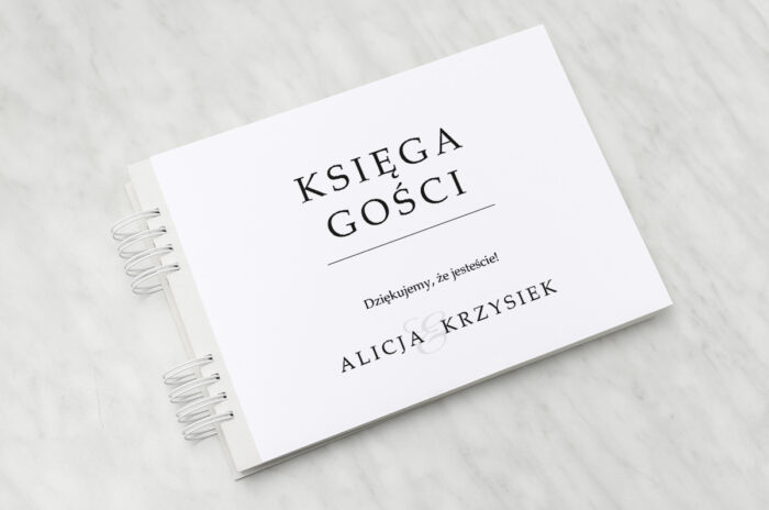 ksiega-gosci-ze-zdjeciem-minimalistyczne-mala-ramka-prosta-czcionka-papier-matowy-dodatki-ksiega-gosci