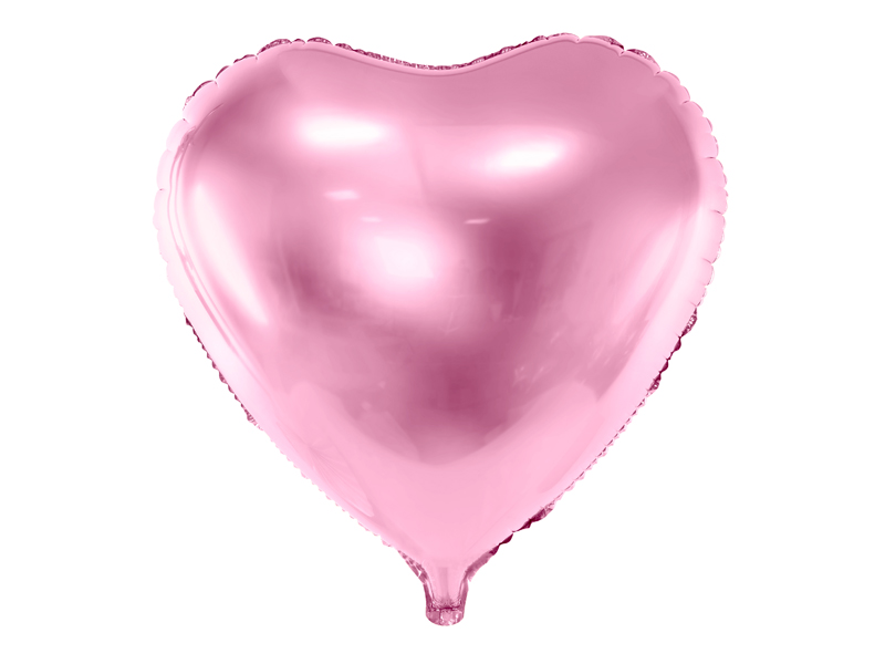 Dekoracje ślubne Balon foliowy Serce, 61cm, jasny róż