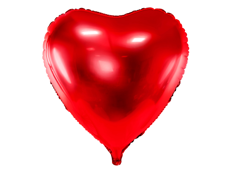 Dekoracje ślubne Balon foliowy Serce, 72x73cm, czerwony