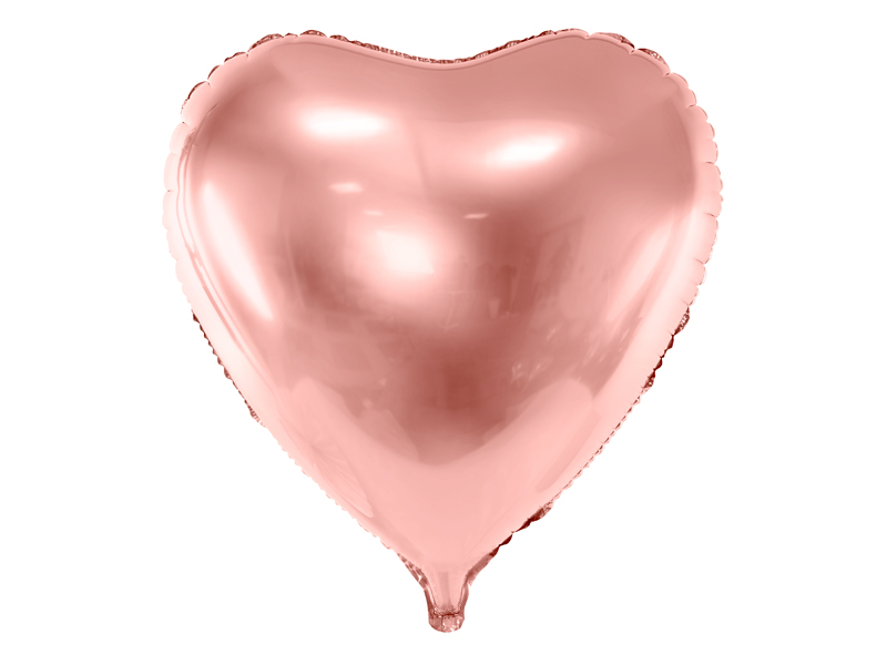 Dekoracje ślubne Balon foliowy Serce, 72x73cm, różowe złoto
