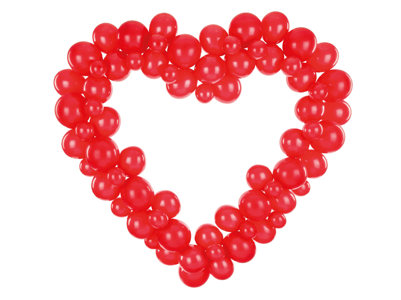 Girlanda balonowa ze stelażem Serce, czerwony, 160 cm Atrakcje i dekoracje Girlanda balonowa ze stelażem Serce, czerwony, 160 cm