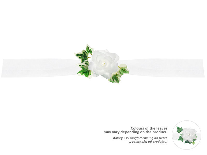 Dekoracje ślubne Girlanda z tiulu, biały, 1,70m