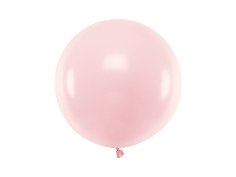 Baby Shower Dekoracje Balon okrągły 60cm, Pastel Pale Pink