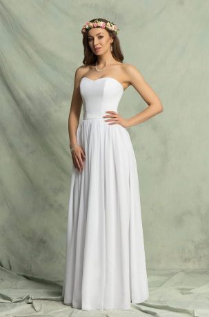 Suknie ślubne Minimalistyczna suknia ślubna z gorsetem