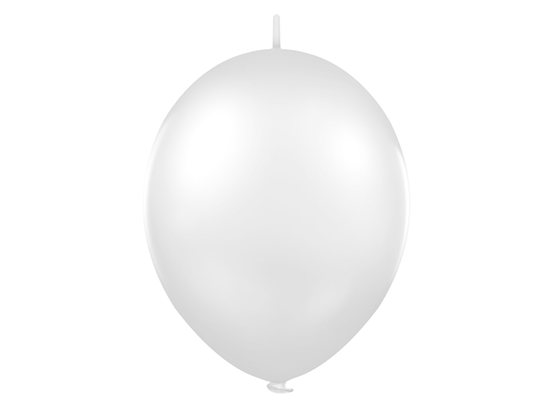 Balony na komunię Balony 12'' z łącznikiem, Pastel biały (1 op. / 100 szt.)