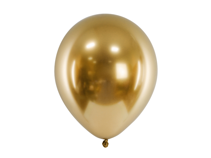 Balony na chrzest Balony Glossy  30cm, złoty (1 op. / 50 szt.)