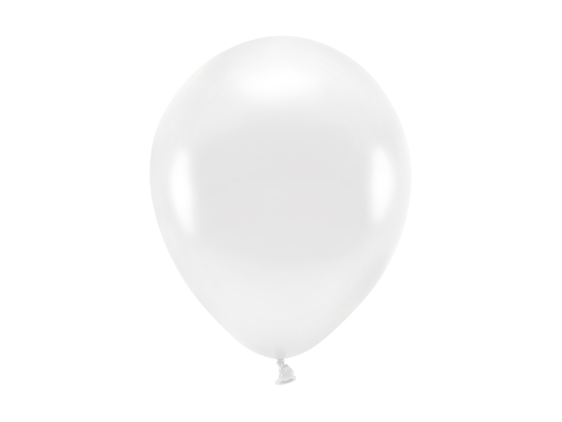 Balony na chrzest Balony Eco 26cm metalizowane, biały (1 op. / 10 szt.)