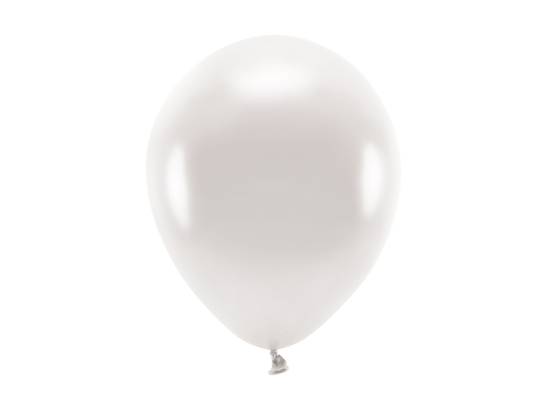 Balony na chrzest Balony Eco 26cm metalizowane, perłowy (1 op. / 10 szt.)