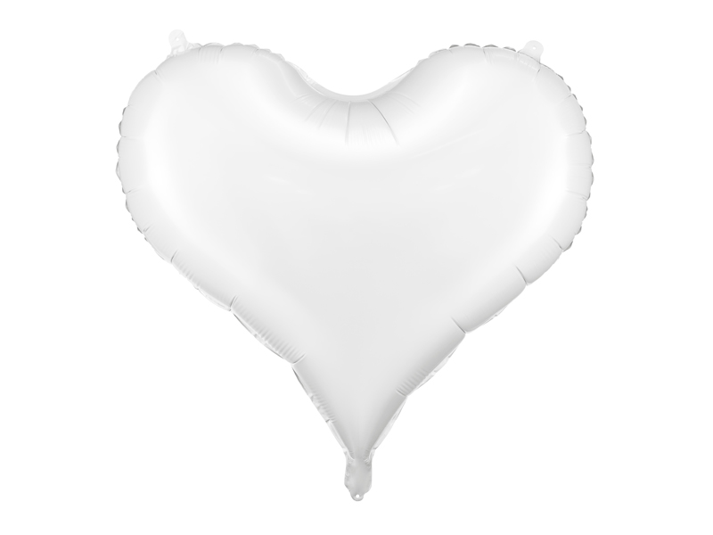 Balony na chrzest Balon foliowy Serce, 75x64,5 cm, biały