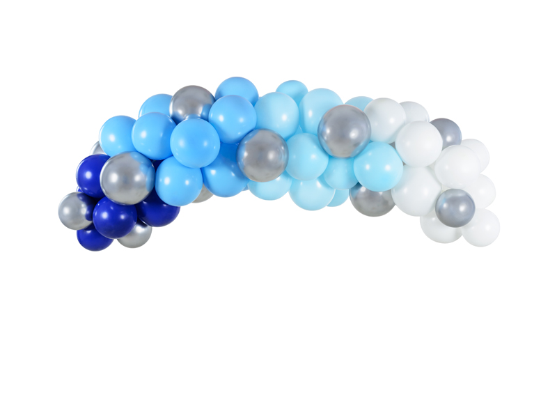 Balony na komunię Girlanda balonowa - niebieska, 200cm (1 op. / 60 szt.)