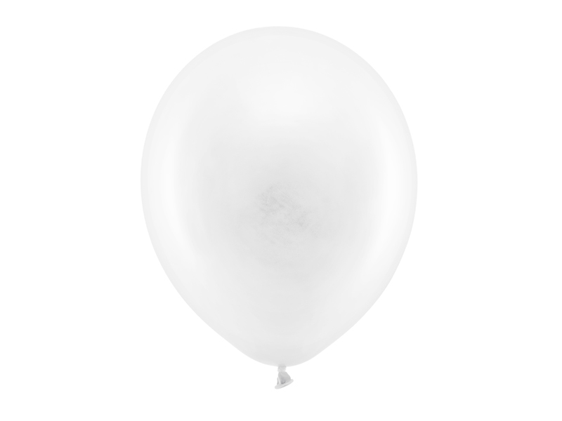Balony na chrzest Balony Rainbow 30cm pastelowe, biały (1 op. / 10 szt.)