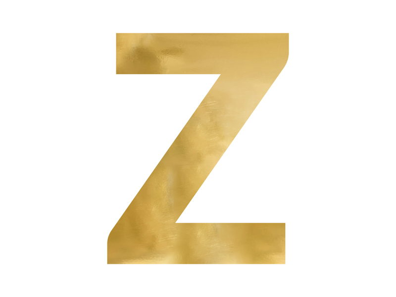Litery na wesele Litera lustrzana ''Z'', złoty, 47x60 cm