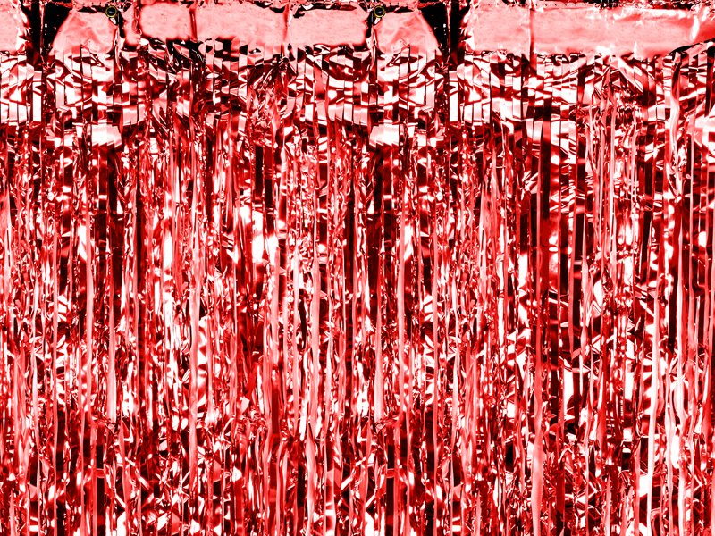 Dekoracje na walentynki Kurtyna Party, czerwony, 90 x 250cm (1 op. / 1 szt.)