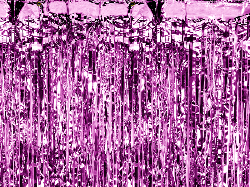 Dekoracje na walentynki Kurtyna Party, purpurowy, 90 x 250cm (1 op. / 1 szt.)