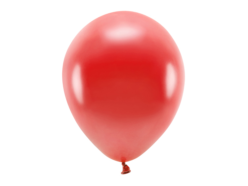Baby Shower Dekoracje Balony Eco 30cm metalizowane, czerwony (1 op. / 10 szt.)