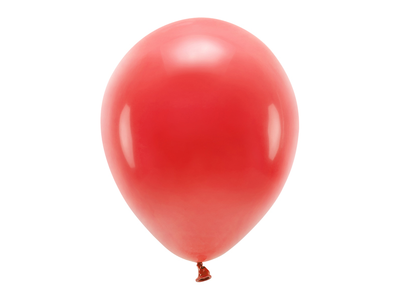 Baby Shower Dekoracje Balony Eco 30cm pastelowe, czerwony (1 op. / 10 szt.)