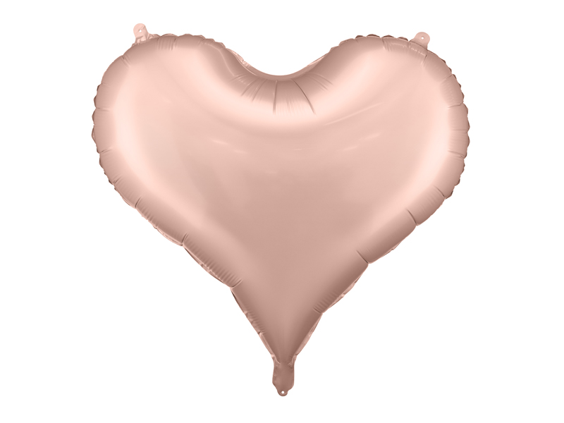 Baby Shower Dekoracje Balon foliowy Serce, 75x64,5 cm, różowe złoto (1 op. / 1 szt.)