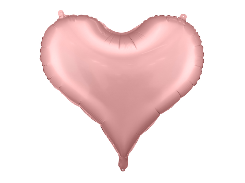 Baby Shower Dekoracje Balon foliowy Serce, 75x64,5 cm, jasny różowy (1 op. / 1 szt.)