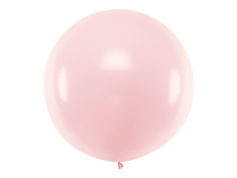 Baby Shower Dekoracje Balon okrągły 1m, Pastel Pale Pink (1 op. / 1 szt.)