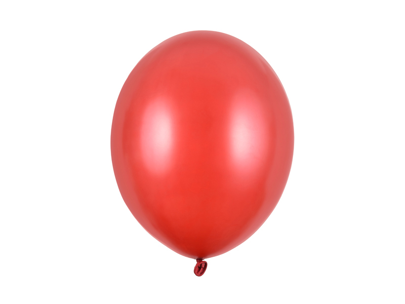 Baby Shower Dekoracje Balony Strong 30cm, Metallic Poppy Red (1 op. / 100 szt.)