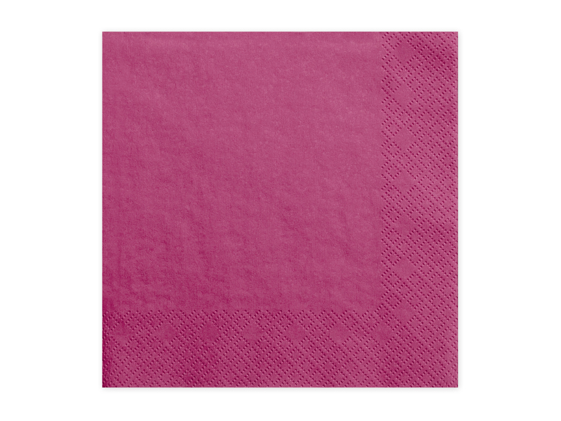 Dekoracje na walentynki Serwetki trójwarstwowe, c. różowy, 33x33cm (1 op. / 20 szt.)